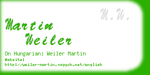 martin weiler business card